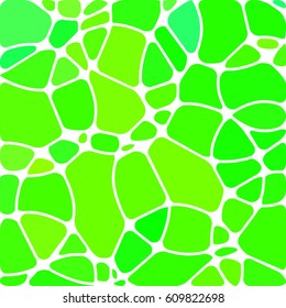 abstract vector stained-glass mosaic background - green circles