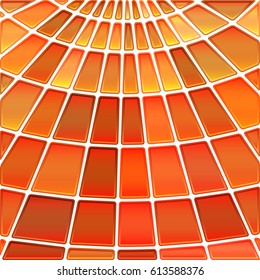 abstract vector stained-glass mosaic background - red and orange