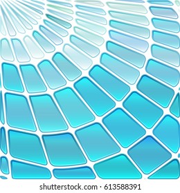 abstract vector stained-glass mosaic background - light blue