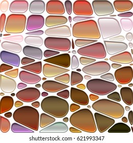 abstract vector stained-glass mosaic background - brown and gray
