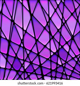 abstract vector stained-glass mosaic background - purple and violet