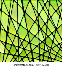 abstract vector stained-glass mosaic background - yellow and green