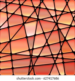 abstract vector stained-glass mosaic background - light red