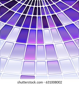 abstract vector stained-glass mosaic background - purple and violet