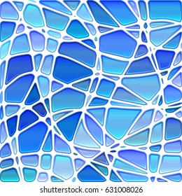 abstract vector stained-glass mosaic background - light blue