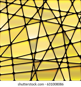 abstract vector stained-glass mosaic background - light yellow