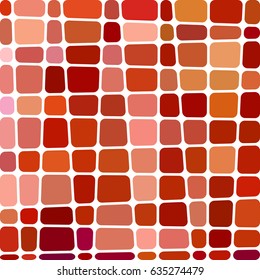 abstract vector stained-glass mosaic background - red and orange