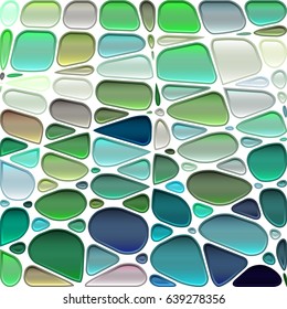 abstract vector stained-glass mosaic background - green and blue