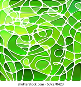 abstract vector stained-glass mosaic background - green and yellow