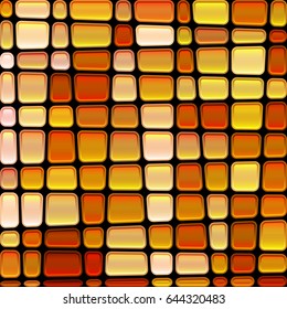 abstract vector stained-glass mosaic background - orange and yellow