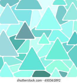 abstract vector stained-glass mosaic background - blue triangles