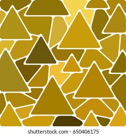 abstract vector stained-glass mosaic background - yellow triangles