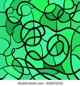 abstract vector stained-glass mosaic background - bright green