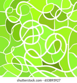 abstract vector stained-glass mosaic background - bright green