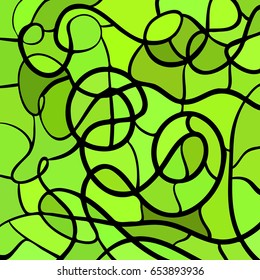 abstract vector stained-glass mosaic background - bright green