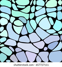 abstract vector stained-glass mosaic background - light blue and violet