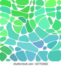 abstract vector stained-glass mosaic background - green and blue
