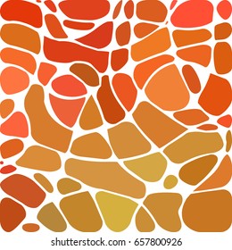 abstract vector stained-glass mosaic background - orange and brown