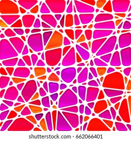 abstract vector stained-glass mosaic background - purple and red