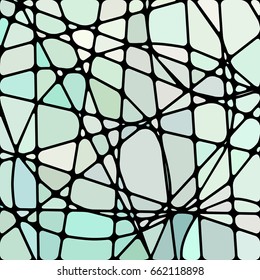 abstract vector stained-glass mosaic background - light blue