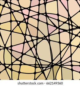abstract vector stained-glass mosaic background - light beige