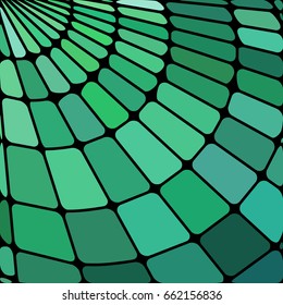 abstract vector stained-glass mosaic background - green and teal
