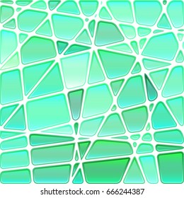 abstract vector stained-glass mosaic background - light teal