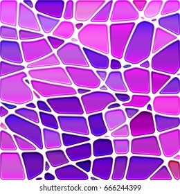 abstract vector stained-glass mosaic background - purple and violet