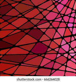 abstract vector stained-glass mosaic background - red and purple