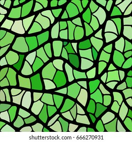 abstract vector stained-glass mosaic background - bright green