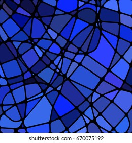 abstract vector stained-glass mosaic background - bright blue