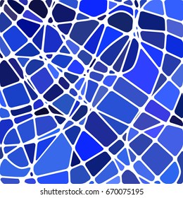 abstract vector stained-glass mosaic background - bright blue