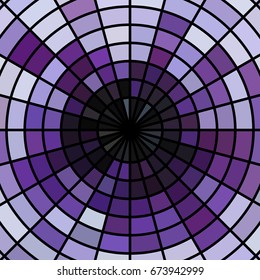 abstract vector stained-glass mosaic background - purple and violet