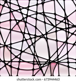 abstract vector stained-glass mosaic background - light purple and violet