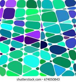 abstract vector stained-glass mosaic background - green and blue