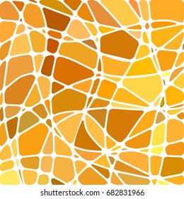 abstract vector stained-glass mosaic background - yellow and brown