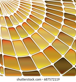 abstract vector stained-glass mosaic background - golden yellow