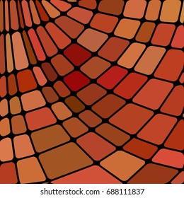abstract vector stained-glass mosaic background - red and brown