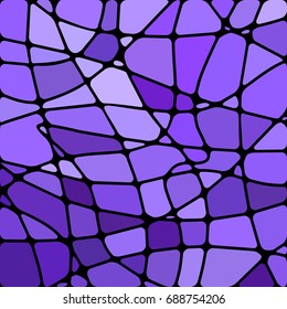 abstract vector stained-glass mosaic background - purple and violet