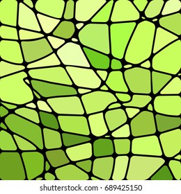 abstract vector stained-glass mosaic background - bright green