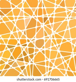 abstract vector stained-glass mosaic background - orange and brwon