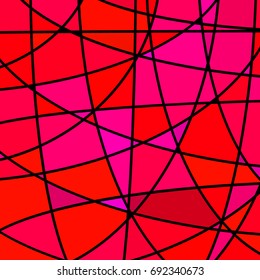 abstract vector stained-glass mosaic background - red and purple