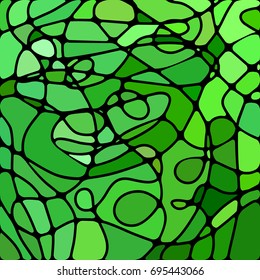 abstract vector stained-glass mosaic background - bright green