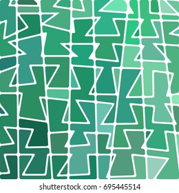 abstract vector stained-glass mosaic background - teal and green