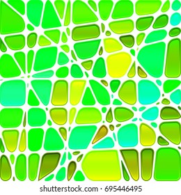 abstract vector stained-glass mosaic background - green and yellow
