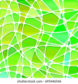 abstract vector stained-glass mosaic background - green and yellow