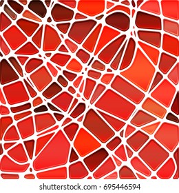 abstract vector stained-glass mosaic background - red and orange