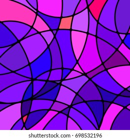 abstract vector stained-glass mosaic background - purple and violet