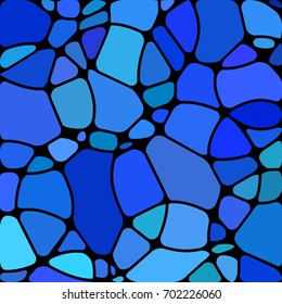 abstract vector stained-glass mosaic background - blue circles