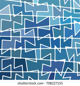abstract vector stained-glass mosaic background - blue and gray